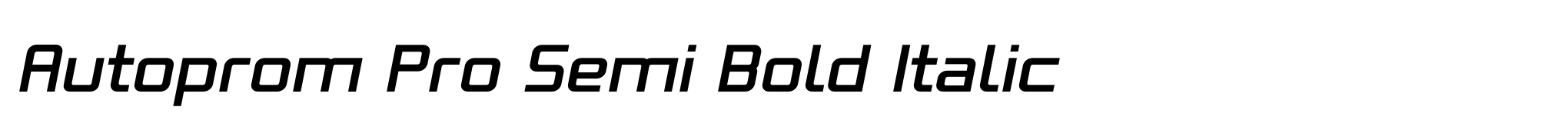 Autoprom Pro Semi Bold Italic image